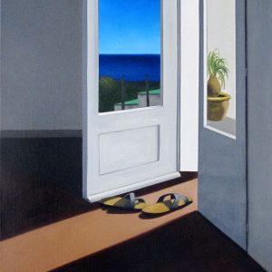 2002 HT 32 La fenêtre à Petite Île avec sandales japonaises 41X33 (Elkienbaum 04)